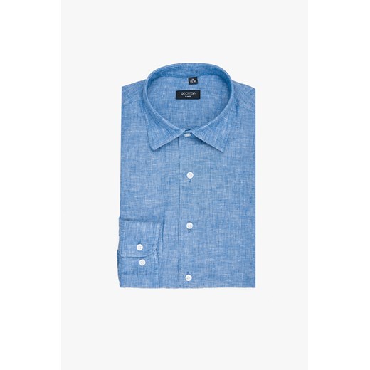 KOSZULA FORMENTO 3015 DŁUGI RĘKAW SLIM FIT NIEBIESKI ze sklepu Recman w kategorii Koszule męskie - zdjęcie 177532612