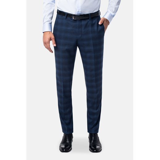 SPODNIE DURAND 316 NIEBIESKI REGULAR FIT ze sklepu Recman w kategorii Spodnie męskie - zdjęcie 177532784