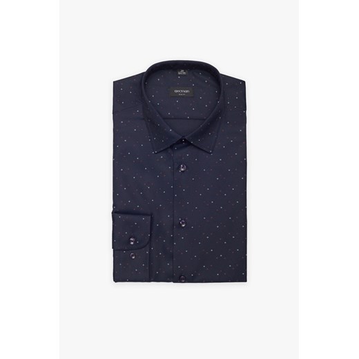 KOSZULA COLINE 3108T DŁUGI RĘKAW SLIM FIT GRANAT ze sklepu Recman w kategorii Koszule męskie - zdjęcie 177532974