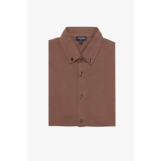 KOSZULA FORMENTO 3123 DŁUGI RĘKAW SLIM FIT BRĄZ ze sklepu Recman w kategorii Koszule męskie - zdjęcie 177533221
