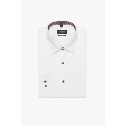 KOSZULA BEXLEY 2719/1E DŁUGI RĘKAW CUSTOM FIT BIAŁY ze sklepu Recman w kategorii Koszule męskie - zdjęcie 177533483