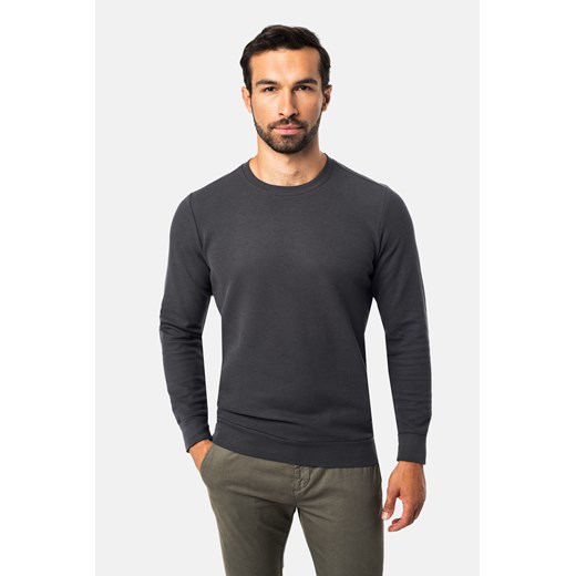 BLUZA RUNNER Z OKRĄGŁYM DEKOLTEM GRAFIT ze sklepu Recman w kategorii Bluzy męskie - zdjęcie 177533530