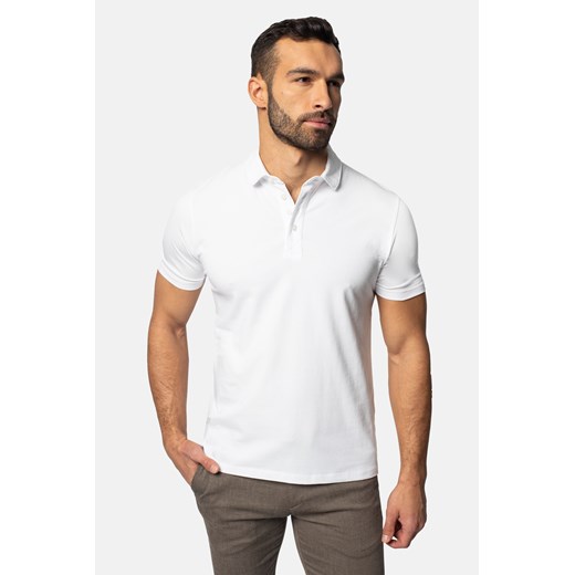 KOSZULKA POLO LIERMO BIAŁY ze sklepu Recman w kategorii T-shirty męskie - zdjęcie 177533543