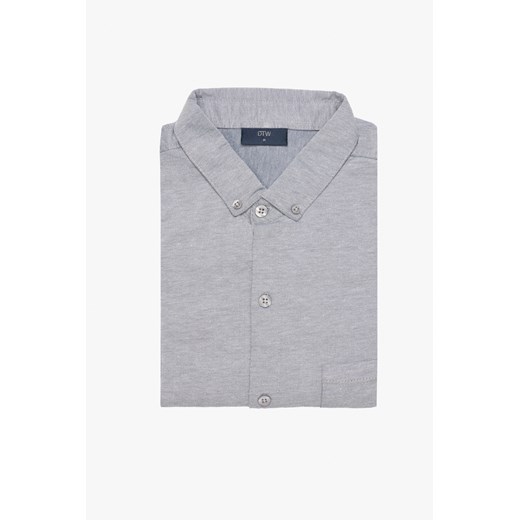 KOSZULA DAVIS 3181 DŁUGI RĘKAW SLIM FIT SZAROŚĆ ze sklepu Recman w kategorii Koszule męskie - zdjęcie 177533960