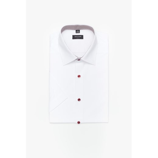KOSZULA BEXLEY 2782E KRÓTKI RĘKAW SLIM FIT BIAŁY ze sklepu Recman w kategorii Koszule męskie - zdjęcie 177534172