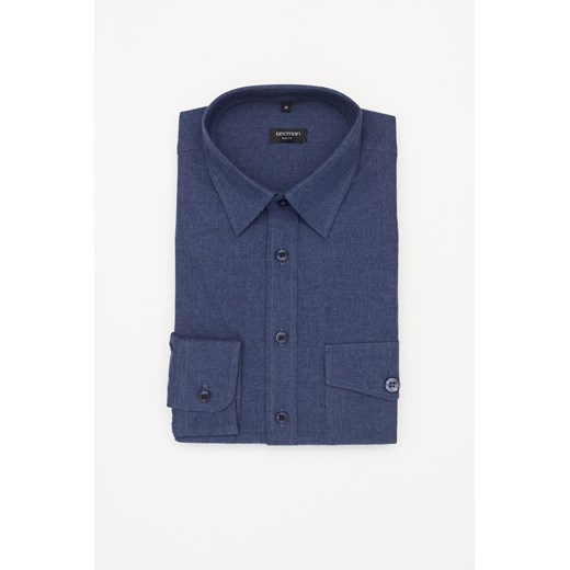 KOSZULA FORMENTO 3195D DŁUGI RĘKAW SLIM FIT GRANAT ze sklepu Recman w kategorii Koszule męskie - zdjęcie 177534313