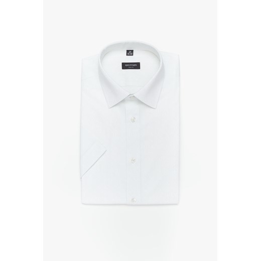 KOSZULA COLINE 3192T KRÓTKI RĘKAW SLIM FIT BIAŁY ze sklepu Recman w kategorii Koszule męskie - zdjęcie 177534401