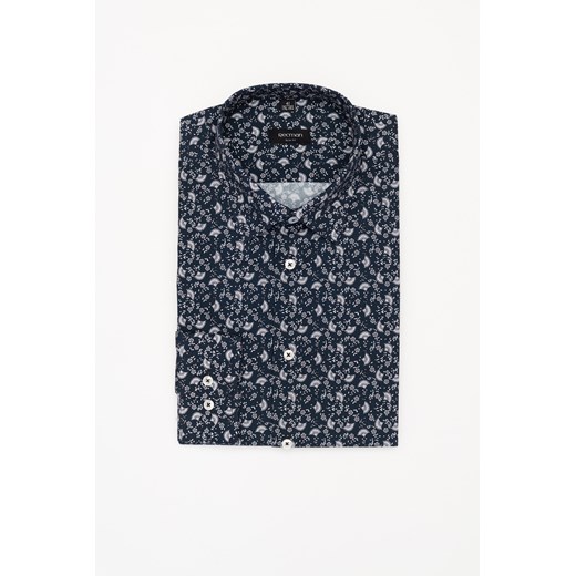 KOSZULA COLINE 3203T DŁUGI RĘKAW SLIM FIT GRANAT ze sklepu Recman w kategorii Koszule męskie - zdjęcie 177534503