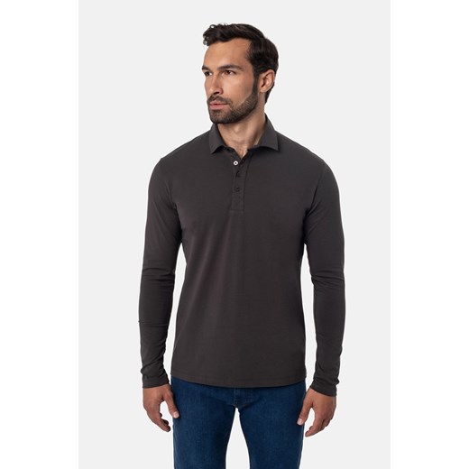 KOSZULKA POLO DR MANOM BRĄZ ze sklepu Recman w kategorii T-shirty męskie - zdjęcie 177534554