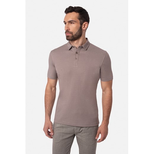 KOSZULKA POLO MANE BEŻOWA ze sklepu Recman w kategorii T-shirty męskie - zdjęcie 177534923
