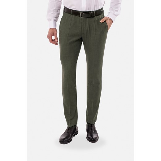SPODNIE CLASSIC GRANEN 318 ZIELONE Z WEŁNĄ ze sklepu Recman w kategorii Spodnie męskie - zdjęcie 177535183