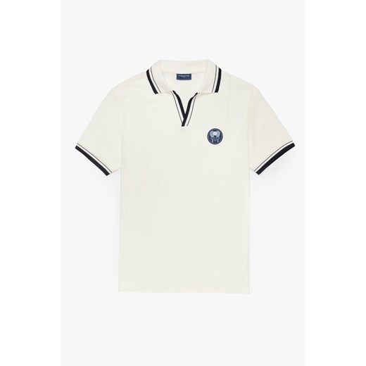 KOSZULKA POLO TENNIS CLUB 014 ECRU Z BAWEŁNY TYPU PIKA ze sklepu Recman w kategorii T-shirty męskie - zdjęcie 177535583