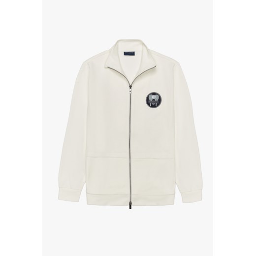 BLUZA TENNIS CLUB 007 ROZPINANY ECRU Z MODALEM ze sklepu Recman w kategorii Bluzy męskie - zdjęcie 177535604