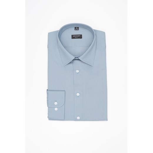 KOSZULA VERSONE 3257D DŁUGI RĘKAW SLIM FIT BŁĘKITNA Z TENCELEM ze sklepu Recman w kategorii Koszule męskie - zdjęcie 177535651