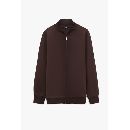 BLUZA DUATO ROZPINANY BRĄZOWA Z BAWEŁNY ze sklepu Recman w kategorii Bluzy męskie - zdjęcie 177536010