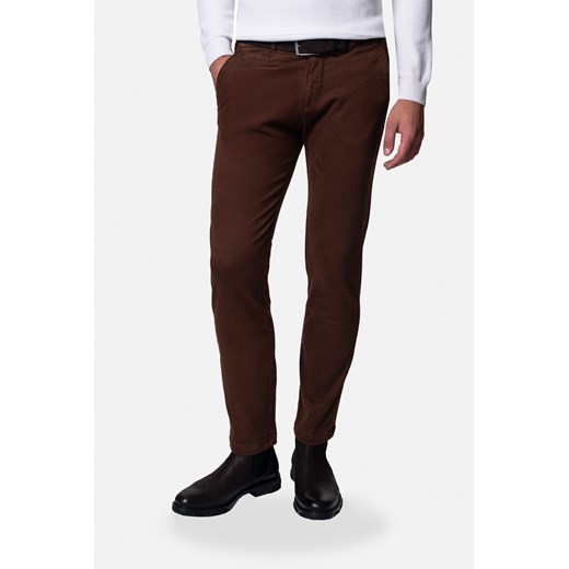 SPODNIE CASUAL DIDION 156 BRĄZOWE Z BAWEŁNY TYPU JERSEY ze sklepu Recman w kategorii Spodnie męskie - zdjęcie 177536050
