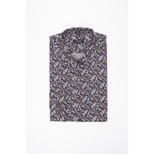 KOSZULA COLINE 3272T DŁUGI RĘKAW SLIM FIT FIOLETOWA Z BAWEŁNY ze sklepu Recman w kategorii Koszule męskie - zdjęcie 177536224