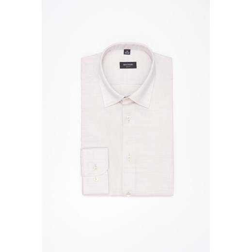 KOSZULA CORSINI 3278T DŁUGI RĘKAW SLIM FIT BEŻOWA Z WISKOZĄ ze sklepu Recman w kategorii Koszule męskie - zdjęcie 177536240