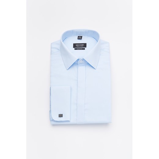 KOSZULA VERSONE 2896 SP SLIM FIT NIEBIESKI ze sklepu Recman w kategorii Koszule męskie - zdjęcie 177536584