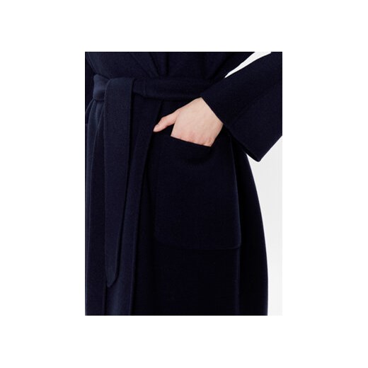 Weekend Max Mara Płaszcz wełniany Selz 23501103 Granatowy Regular Fit 48 MODIVO