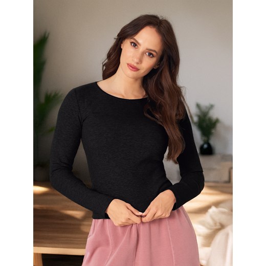 Sinsay - Koszulka z długimi rękawami - czarny Sinsay XL Sinsay
