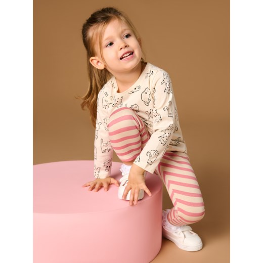 Sinsay - Legginsy 2 pack - różowy Sinsay 68 Sinsay