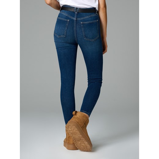 Sinsay - Jeansy skinny - granatowy Sinsay 34 Sinsay