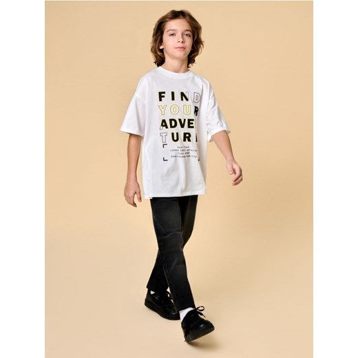 Sinsay - Koszulka - kremowy ze sklepu Sinsay w kategorii T-shirty chłopięce - zdjęcie 177554761