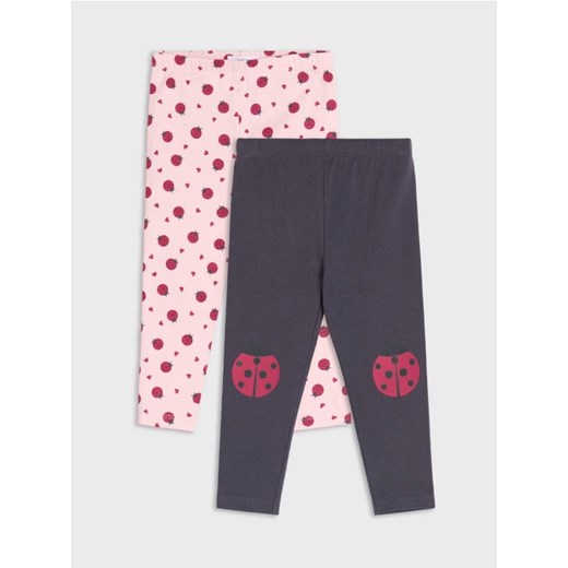 Sinsay - Legginsy 2 pack - różowy ze sklepu Sinsay w kategorii Spodnie i półśpiochy - zdjęcie 177554802