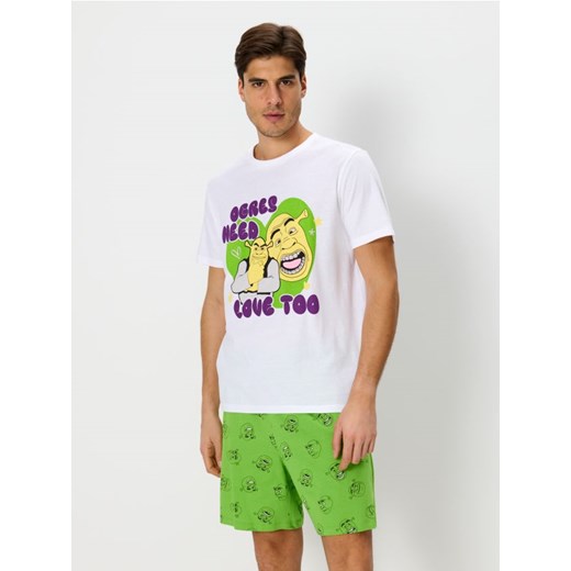 Sinsay - Piżama dwuczęściowa Shrek - biały ze sklepu Sinsay w kategorii Piżamy męskie - zdjęcie 177555050