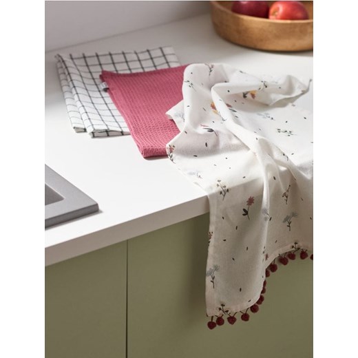 Sinsay - Ścierki kuchenne 3 pack - wielobarwny Sinsay One Size Sinsay