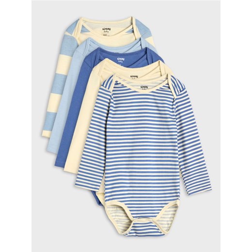 Sinsay - Body 5 pack - kremowy ze sklepu Sinsay w kategorii Body niemowlęce - zdjęcie 177555701