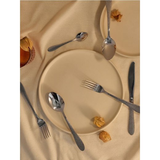 Sinsay - Zestaw sztućców z ozdobnym wzorem - srebrny Sinsay One Size Sinsay