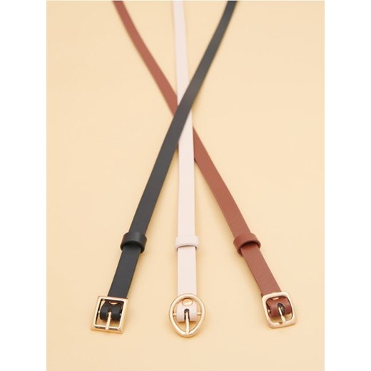 Sinsay - Paski 3 pack - wielobarwny ze sklepu Sinsay w kategorii Paski damskie - zdjęcie 177556044