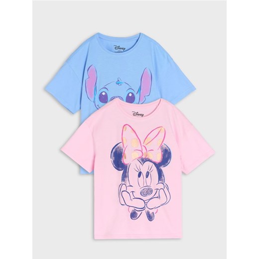 Sinsay - Koszulki 2 pack Disney - różowy ze sklepu Sinsay w kategorii Bluzki dziewczęce - zdjęcie 177556510