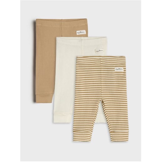 Sinsay - Legginsy 3 pack - kremowy ze sklepu Sinsay w kategorii Spodnie i półśpiochy - zdjęcie 177556593
