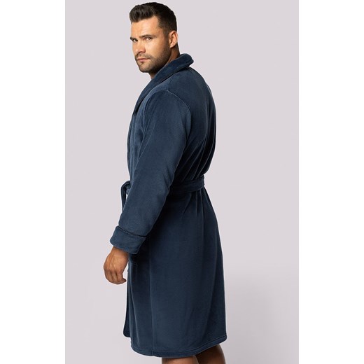 Envie granatowy szlafrok męski Elegant, Kolor granatowy, Rozmiar M/L, Envie ze sklepu Primodo w kategorii Szlafroki męskie - zdjęcie 177563621