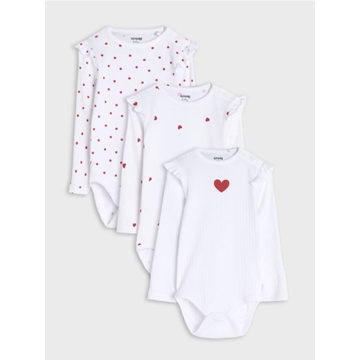 Sinsay - Body 3 pack - biały Sinsay 62 Sinsay