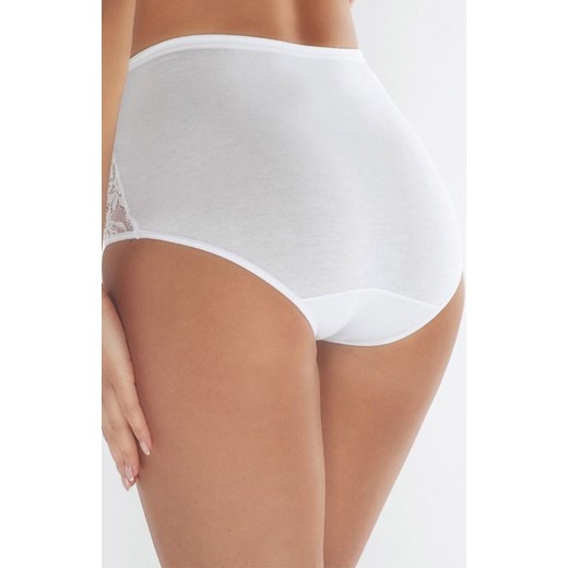 Białe figi damskie z wysokim stanem F-MX-80/01, Kolor biały, Rozmiar 2XL, leptir ze sklepu Intymna w kategorii Majtki damskie - zdjęcie 177568434