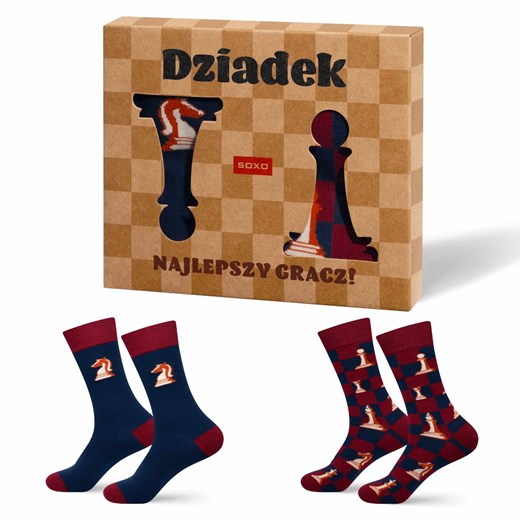 Skarpetki Szachy Dla Dziadka 2-pak ze sklepu Sklep SOXO w kategorii Skarpetki męskie - zdjęcie 177568610