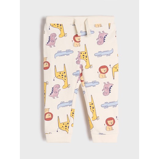 Sinsay - Spodnie dresowe 2 pack - kremowy Sinsay 74 Sinsay