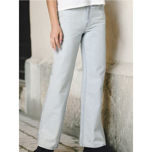 Sinsay - Jeansy wide leg - zielony ze sklepu Sinsay w kategorii Jeansy damskie - zdjęcie 177571250