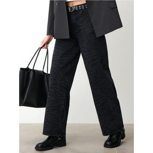 Sinsay - Jeansy high waist - szary ze sklepu Sinsay w kategorii Jeansy damskie - zdjęcie 177571403