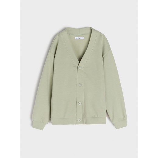 Sinsay - Bluza zapinana na guziki - zielony Sinsay 134 Sinsay