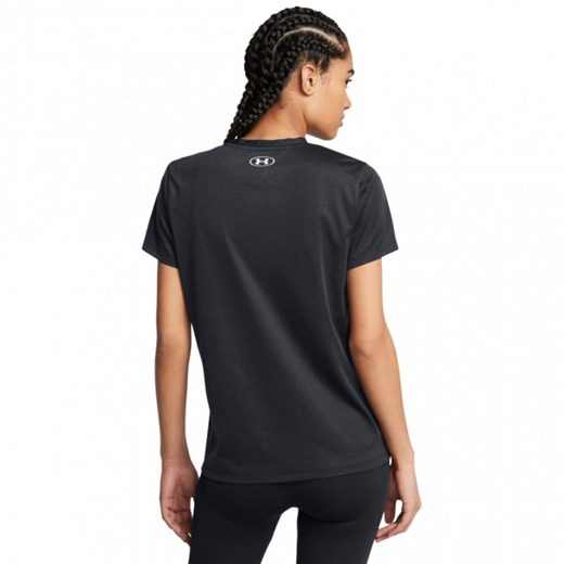 Damska koszulka treningowa Under Armour UA Tech Riddle - czarna ze sklepu Sportstylestory.com w kategorii Bluzki damskie - zdjęcie 177573562