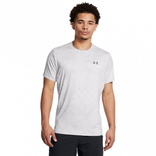 Męska koszulka treningowa Under Armour Vanish Elite Vent Prtd SS - szara ze sklepu Sportstylestory.com w kategorii T-shirty męskie - zdjęcie 177574011