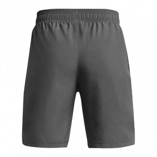 Chłopięce spodenki treningowe Under Armour UA Tech Woven Wordmark Short - szare ze sklepu Sportstylestory.com w kategorii Spodenki chłopięce - zdjęcie 177577260