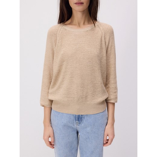 Reserved - Gładki sweter - beżowy Reserved XL Reserved