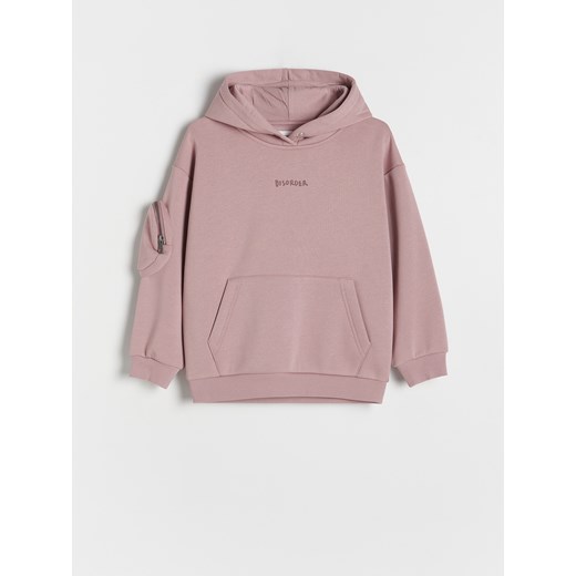 Reserved - Bluza z kapturem - brudny róż Reserved 170 (13-14 lat) okazja Reserved