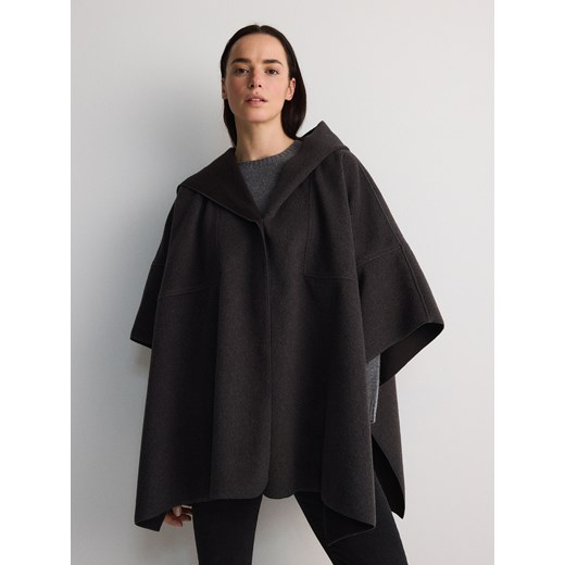 Reserved - Ponczo z kapturem - ciemnoszary Reserved ONE SIZE okazyjna cena Reserved